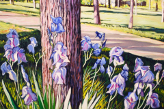 Blue-Iris-around-Tree