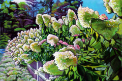 Flowers-along-white-gate