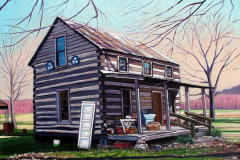 Old-cabin-with-white-door